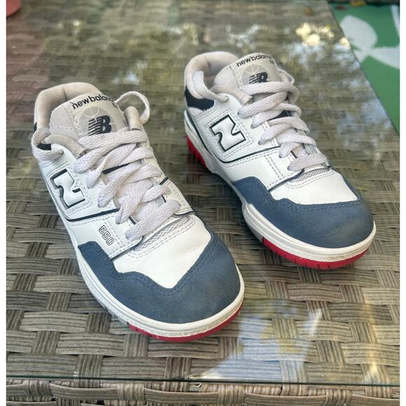 New Balance 550 “White/Navy/Red” (Kids Size 12) - Picture 4 of 8